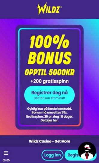 wildz casino anmeldelse bonus no