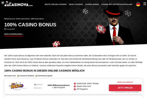100% Casino Bonus