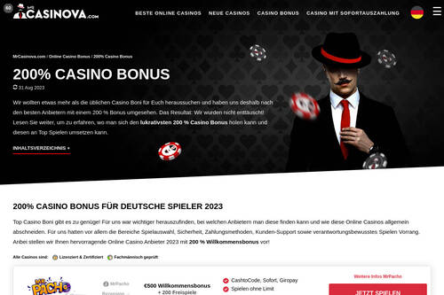 200% Casino Bonus