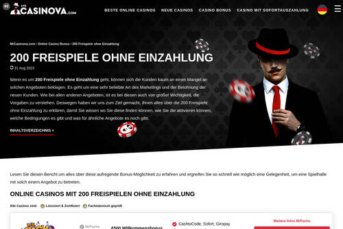 200 Freispiele ohne Einzahlung