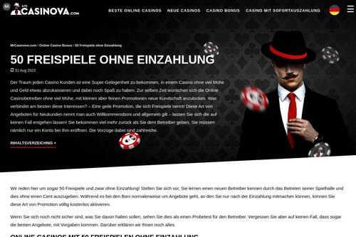 50 Freispiele ohne Einzahlung