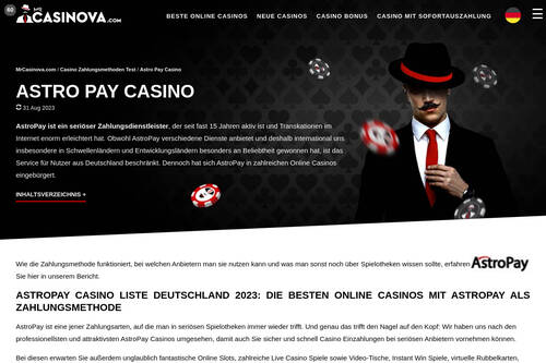 Astro Pay Casino