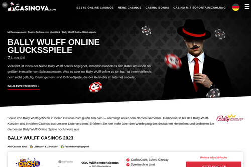 Bally Wulff Online Glücksspiele