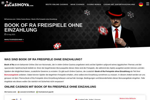 Book of Ra Freispiele ohne Einzahlung