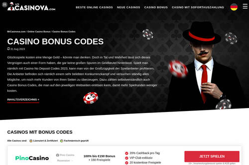 Casino Bonus Codes