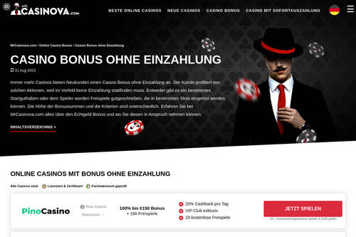 Casino Bonus ohne Einzahlung
