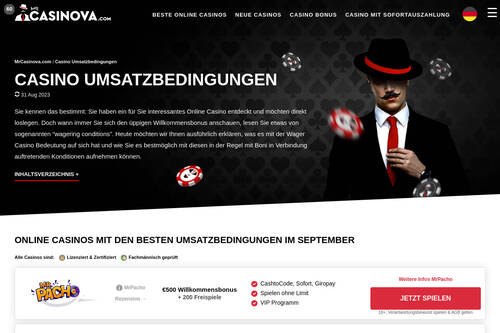 Casino Umsatzbedingungen