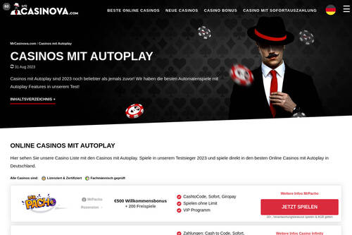 Casinos mit Autoplay