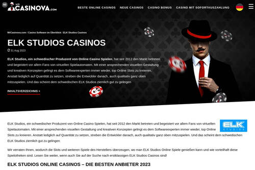 ELK Studios Casinos