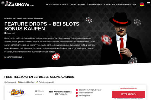 Feature Drops – bei Slots Bonus kaufen