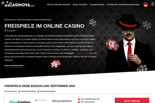 Freispiele im Online Casino