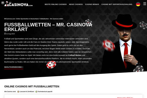 Fußballwetten – Mr. Casinova erklärt