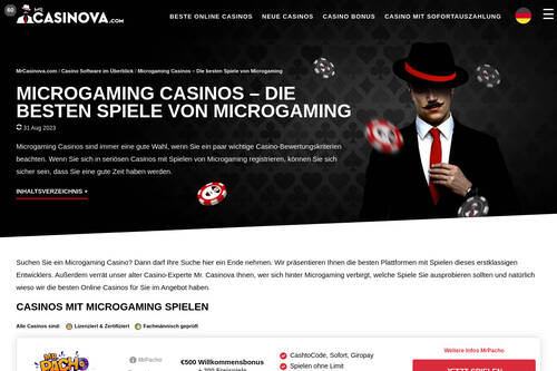 Microgaming Casinos – Die besten Spiele von Microgaming