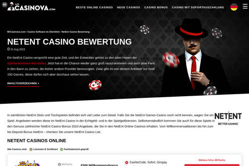 NetEnt Casino Bewertung