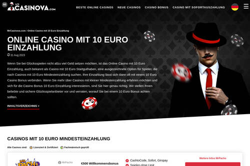 Online Casino mit 10 Euro Einzahlung