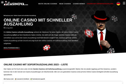 Online Casino mit schneller Auszahlung