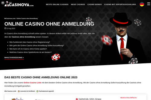Online Casino ohne Anmeldung