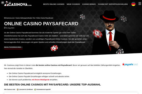 Online Casino Paysafecard
