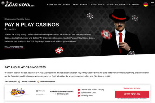Pay N Play Casinos