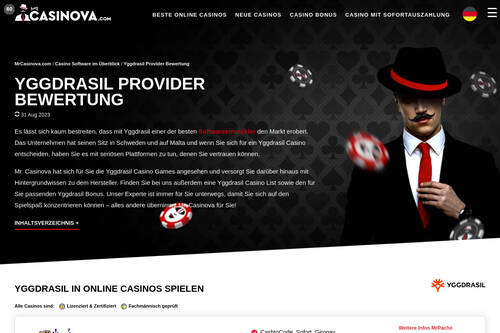 Yggdrasil Provider Bewertung