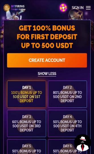 bitfiring crypto casino bonus