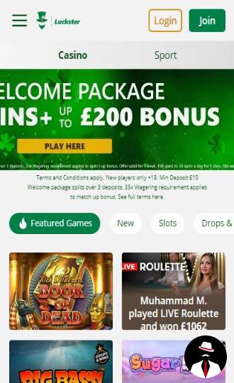 luckster casino review bonus en